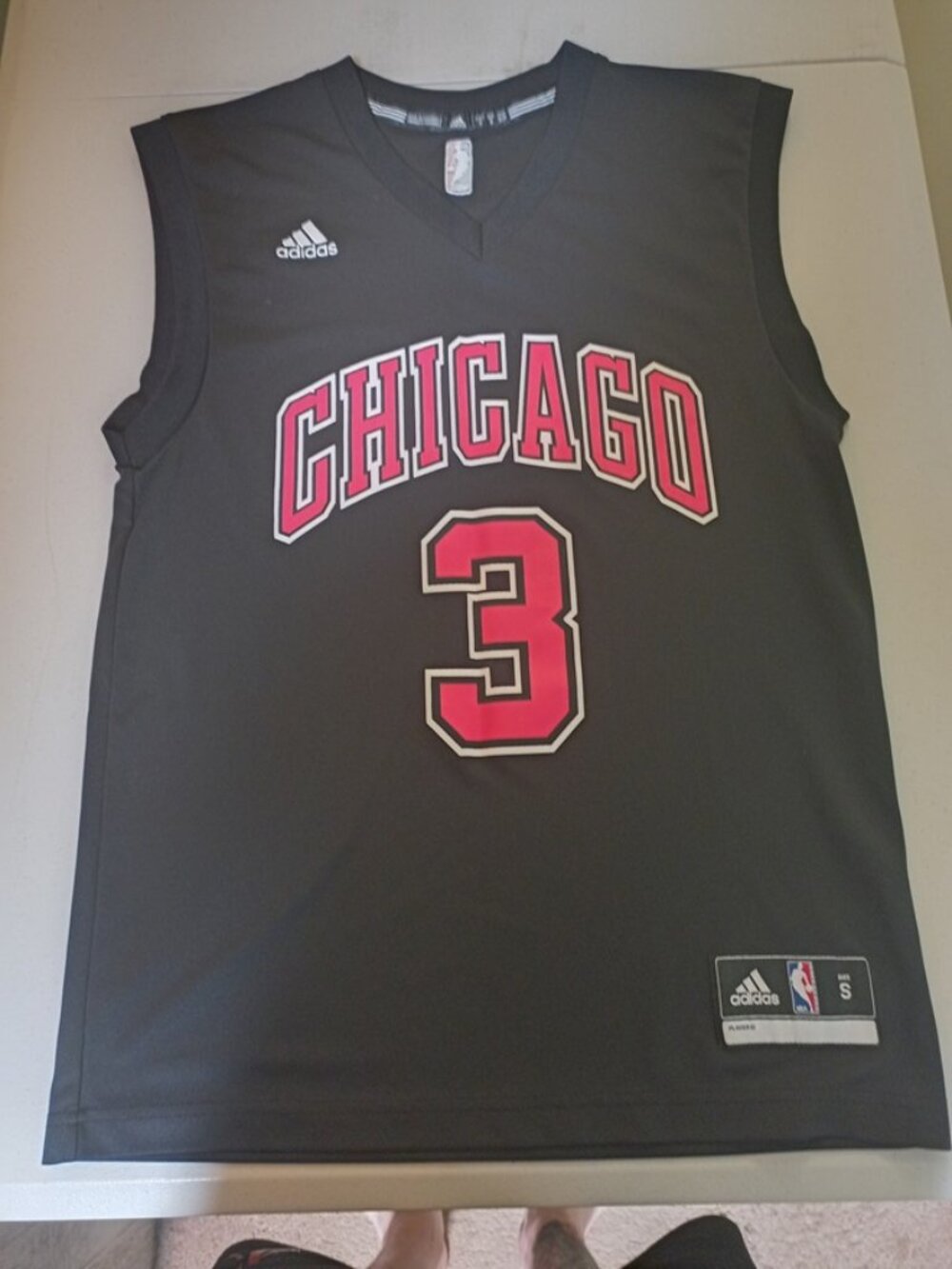 Adidas Dwyane Wade Chicago Bulls NBA Basketball Jersey Adult Small Flawless